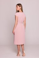 Sukienka damska Model S411 Powder Pink - Stylove
