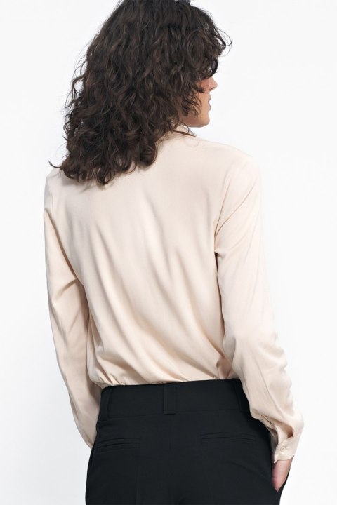 Wiskozowa koszula w kolorze beżu K72 Beige - Nife Wiskozowa koszula w kolorze beżu K72 Beige - Nife