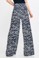 Spodnie damskie  palazzo SD115 Wzór Zebra/Navy - Nife