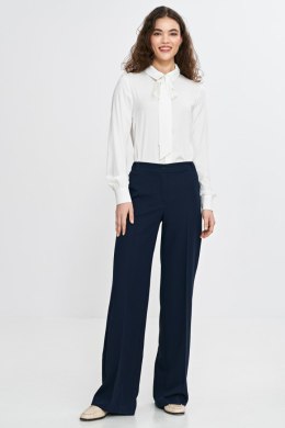 Spodnie damskie  wide leg z gumą w pasie SD113 Navy - Nife