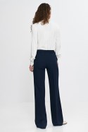 Spodnie damskie  wide leg z gumą w pasie SD113 Navy - Nife