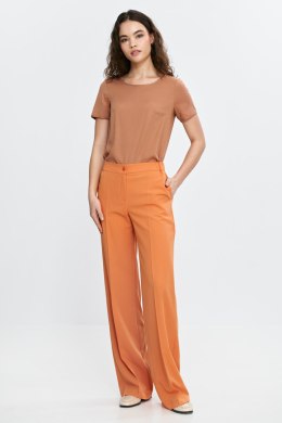 Spodnie damskie  wide leg z gumą w pasie SD113 Orange - Nife