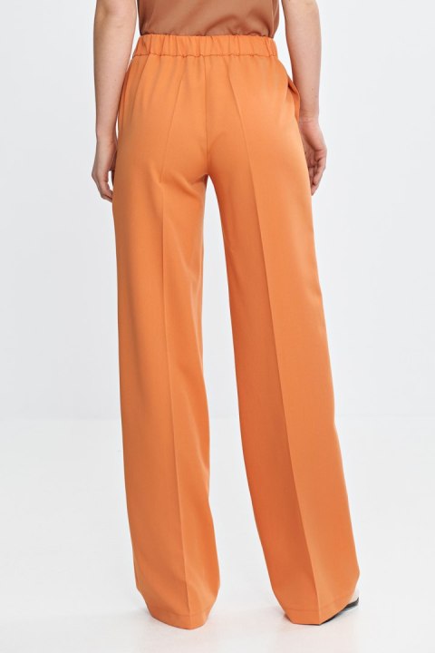 Spodnie damskie wide leg z gumą w pasie SD113 Orange - Nife Spodnie damskie wide leg z gumą w pasie SD113 Orange - Nife