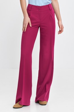 Spodnie damskie  wide leg z kantem SD112 Fuksja - Nife