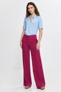 Spodnie damskie  wide leg z kantem SD112 Fuksja - Nife