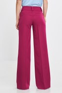 Spodnie damskie  wide leg z kantem SD112 Fuksja - Nife