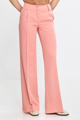 Spodnie damskie  wide leg z kantem SD112 Łosoś - Nife