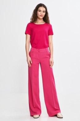 Spodnie damskie  wide leg z kantem SD112 Pink - Nife