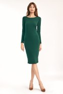 Sukienka Zielona sukienka z wycięciem na plecach S191 Green - Nife