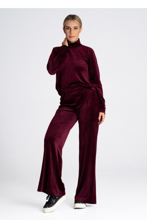 Spodnie damskie dresowe Model M966 Bordo - Figl Spodnie damskie dresowe Model M966 Bordo - Figl