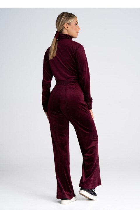 Spodnie damskie dresowe Model M966 Bordo - Figl Spodnie damskie dresowe Model M966 Bordo - Figl