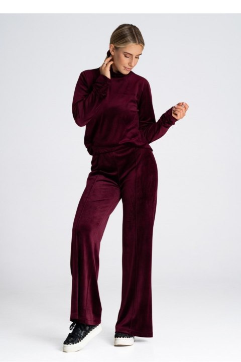 Spodnie damskie dresowe Model M966 Bordo - Figl Spodnie damskie dresowe Model M966 Bordo - Figl