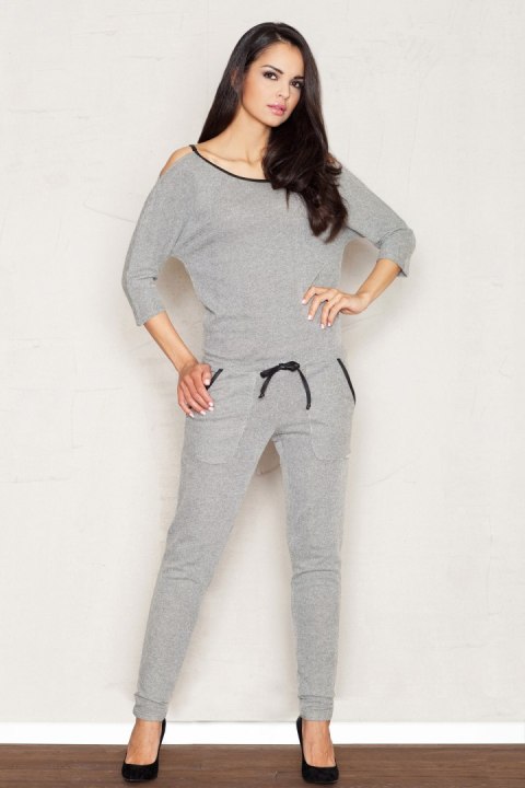 Kombinezon Damski Model 356 Dark Grey - Figl Kombinezon Damski Model 356 Dark Grey - Figl