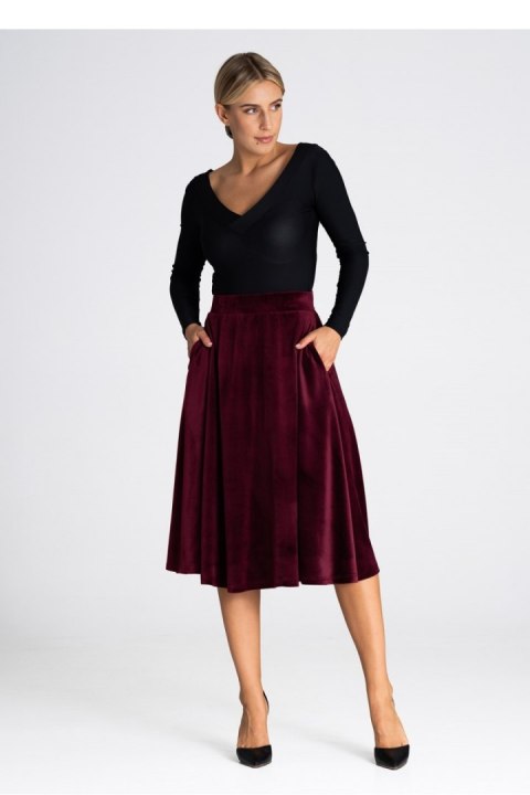 Spódnica Model M964 Bordo - Figl Spódnica Model M964 Bordo - Figl