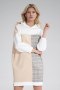 Sukienka damska Moddel M755 Ecru/Beige/Wzór 121 - Figl