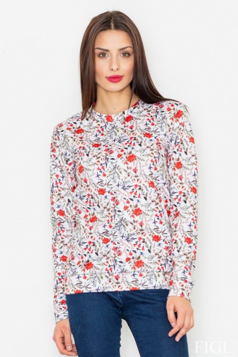 Bluza Damska Model M541 Wzór 57 White - Figl Bluza Damska Model M541 Wzór 57 White - Figl