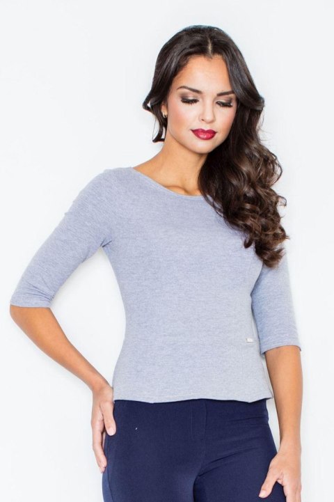 Bluzka Model 309 Grey - Figl Bluzka Model 309 Grey - Figl