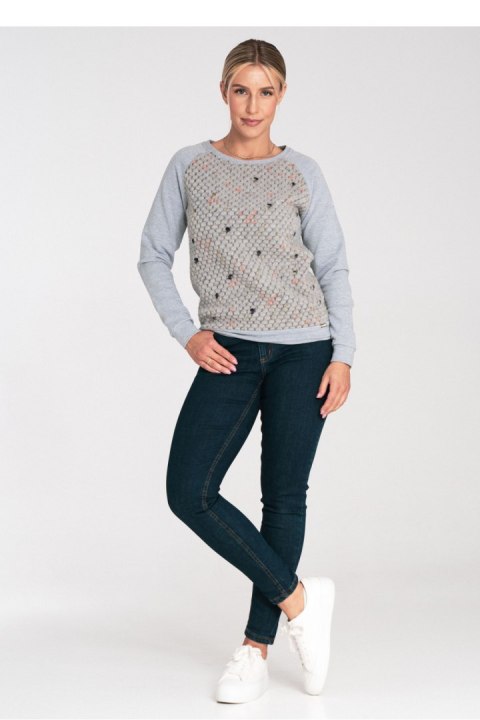 Bluza Damska Model M1046 Grey - Figl Bluza Damska Model M1046 Grey - Figl