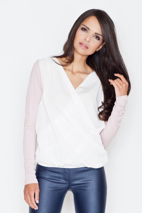 Bluzka damska Model 375 Pink - Figl Bluzka damska Model 375 Pink - Figl