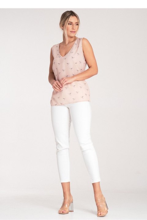 Bluzka damska Model M1076 Pink - Figl Bluzka damska Model M1076 Pink - Figl