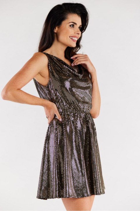 Sukienka Model A562 Gold Dots - awama Sukienka Model A562 Gold Dots - awama
