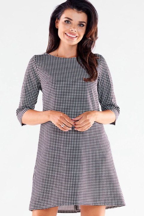 Sukienka Model A521 Houndstooth - awama Sukienka Model A521 Houndstooth - awama