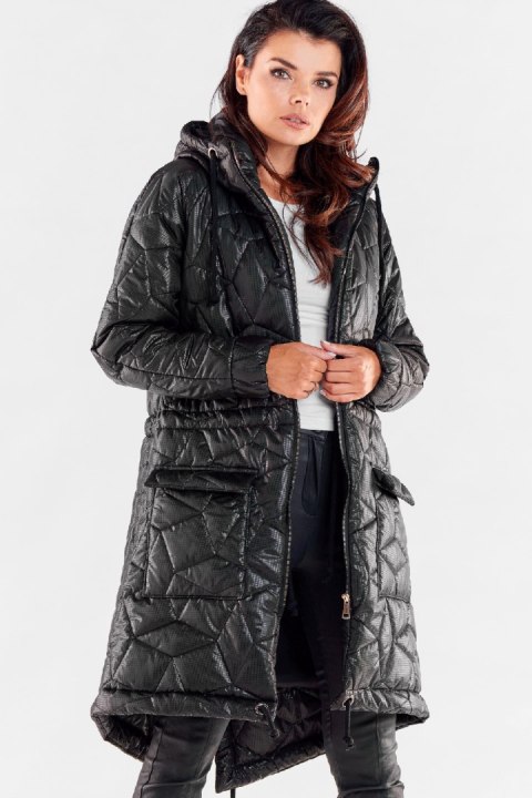 Kurtka Damska Model A538 Black - awama Kurtka Damska Model A538 Black - awama
