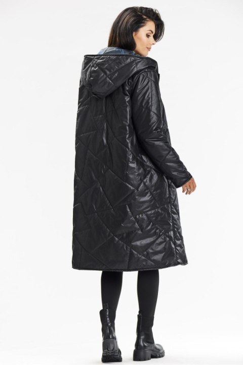 Płaszcz Damski Model A685 Black - awama Płaszcz Damski Model A685 Black - awama