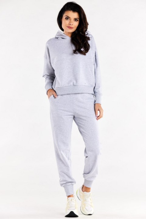 Spodnie Dresowe Model M319 Grey - Infinite You Spodnie Dresowe Model M319 Grey - Infinite You