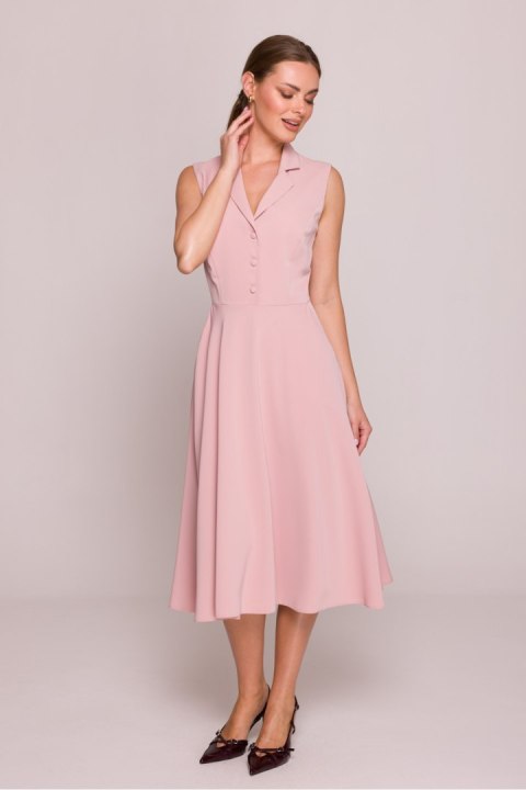 Sukienka Model S409 Powder Pink - Stylove Sukienka Model S409 Powder Pink - Stylove