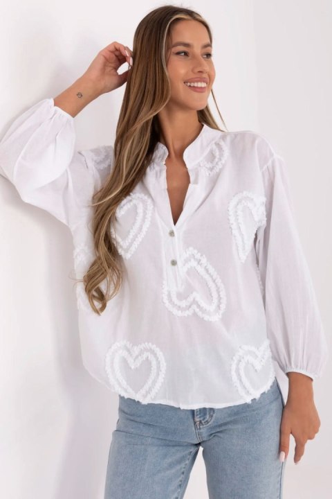 Bluzka Model TW-KS-BI-3145.67 White - Och Bella Bluzka Model TW-KS-BI-3145.67 White - Och Bella