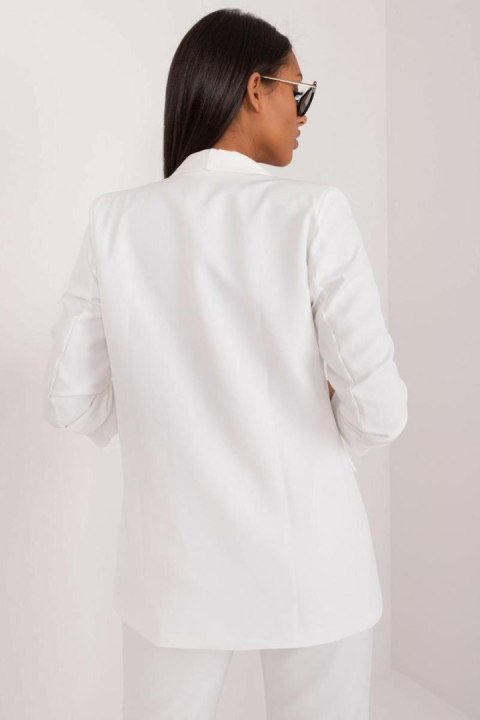 Marynarka damska Model TW-ZT-BI-24155a.01X White - Och Bella Marynarka damska Model TW-ZT-BI-24155a.01X White - Och Bella