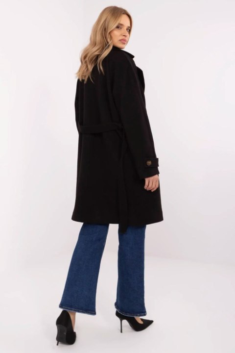 Płaszcz Damski Model TW-PL-BI-2309.86 Black - Och Bella Płaszcz Damski Model TW-PL-BI-2309.86 Black - Och Bella