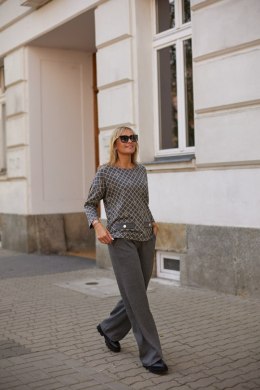 Bluzka damska Model M418/B Plaster/Lurex/Grafit - La Aurora