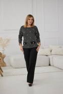 Bluzka damska Model M418/C Plaster/Lurex_Black - La Aurora