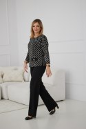 Bluzka damska Model M418/C Plaster/Lurex_Black - La Aurora