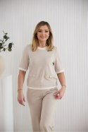 Bluzka damska Model M427 Jodełka/Beige - La Aurora