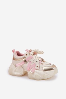 Buty Sportowe Sneakersy skórzane Model Goe RR2N4031 Beige