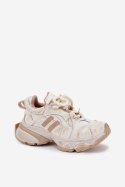 Buty Sportowe Snekaersy skórzane Model Goe RR2N4037 Beige