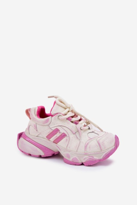 Buty Sportowe Sneakersy skórzane Model Goe RR2N4038 Pink Buty Sportowe Sneakersy skórzane Model Goe RR2N4038 Pink