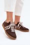Buty Sportowe Sneakersy damskie skórzane Model Zazoo N1068 Czekolada