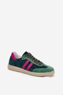 Buty Sportowe Sneakersy damskie skórzane Model Zazoo N1068 Dark Green