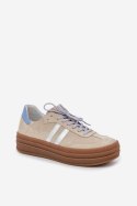 Sneakersy damskie skórzane Model Zazoo N1068S4 Beige