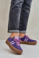 Sneakersy damskie skórzane Model Zazoo N1068S4 Dark Violet