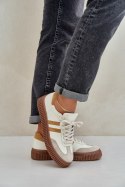 Sneakersy damskie skórzane Model Zazoo N1068S6 Beige
