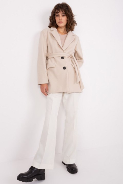 Płaszcz Damski Model TW-PL-BI-2022320.01X Light Beige - Och Bella Płaszcz Damski Model TW-PL-BI-2022320.01X Light Beige - Och Bella