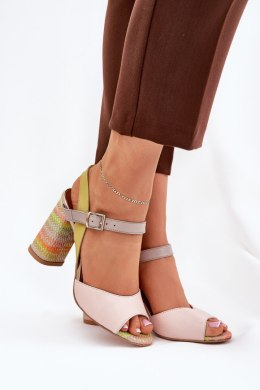 Sandały damskie skórzane Model Laura Messi 2136 Multicolor - Step in style