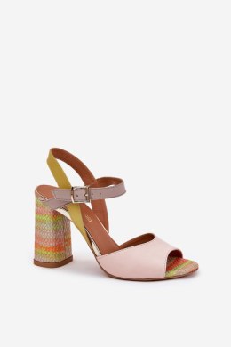 Sandały damskie skórzane Model Laura Messi 2136 Multicolor - Step in style