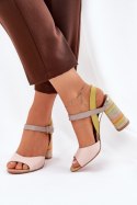 Sandały damskie skórzane Model Laura Messi 2136 Multicolor - Step in style
