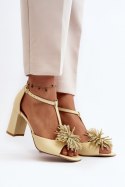 Sandały damskie skórzane Model Laura Messi 2758 Beige